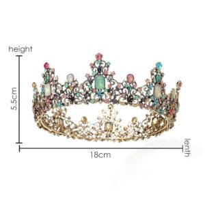 DMS BEAUTY Bridal Princess Girl Tiara and Rhinestone Crown Headband Hair Accessories for Women Wedding Ceremony Party (Multicolor)