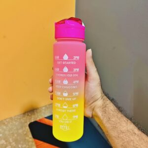 Hydrafuel 900ml Motivational Water Bottle with Straw